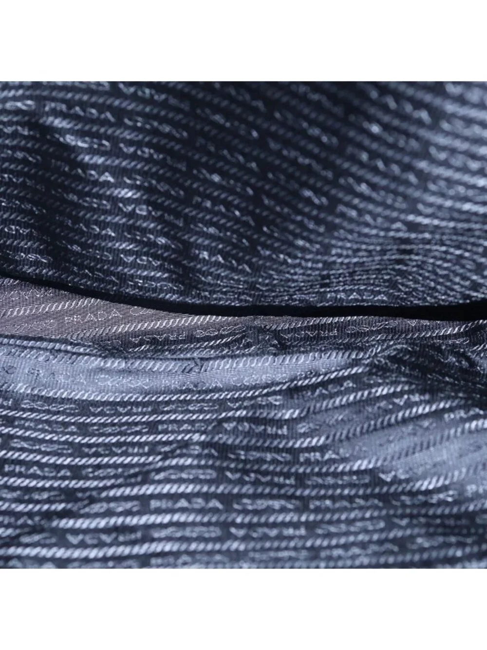 Prada Triangle Logo Tote Blue Leather - Picture 4 of 6